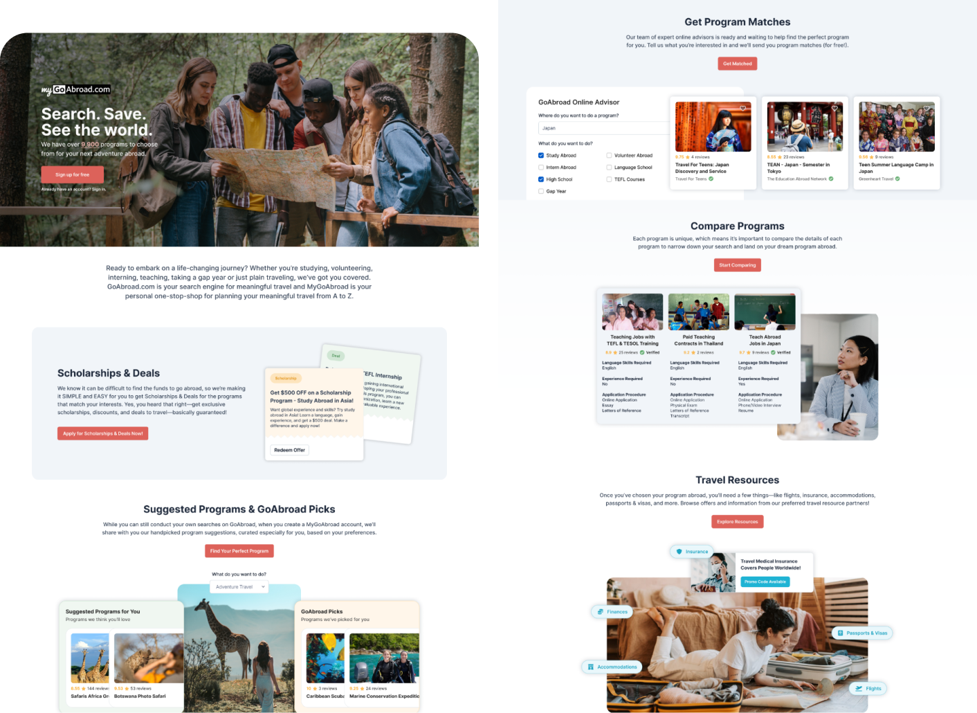 MyGoAbroad Landing Page